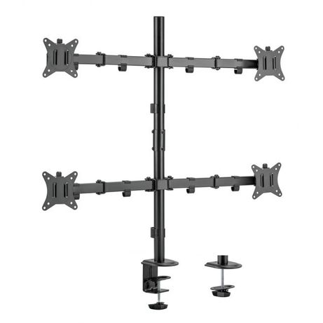 SOPORTE PANTALLA PARA MESA 17"-32" DOBLE BRAZO ARTICULADO SOPORTA 4 MONITORES VESA STANDARD HASTA 9KG - Imagen 2 de 9 SOPORTE PANTALLA PARA MESA 17"-32" DOBLE BRAZO ARTICULADO SOPORTA 4 MONITORES VESA STANDARD HASTA 9KG - Imagen 2 de 9