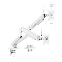 Miniatura 3 de SOPORTE MESA MONITOR/TV TOOQ DB4132TNR-W 17´´/32´´ MAX.9KG BLANCO 2 BRAZOS