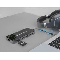 Miniatura 6 de ADAPTADOR USB-C 12IN1 CONCEPTRONIC HDMIx2 VGA USB-C DATOS USB-A AUDIO LAN LECTOR TARJETAS DONN15G