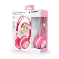 Miniatura 3 de AURICULARES PARA NIÑOS GEMBIRD CONTROL DE VOLUMEN ROSA