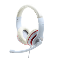 Miniatura 1 de AURICULARES ESTEREO GEMBIRD  COLOR BLANCO CON ARO ROJO