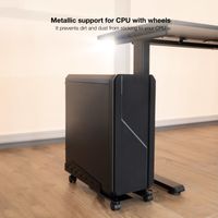 Miniatura 6 de SOPORTE METALICO CPU TOOQ 160/300MM ANCHO MAX.25KG DE SUELO C/RUEDAS