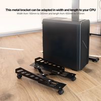 Miniatura 7 de SOPORTE METALICO CPU TOOQ 160/300MM ANCHO MAX.25KG DE SUELO C/RUEDAS