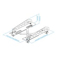 Miniatura 9 de SOPORTE METALICO CPU TOOQ 160/300MM ANCHO MAX.25KG DE SUELO C/RUEDAS