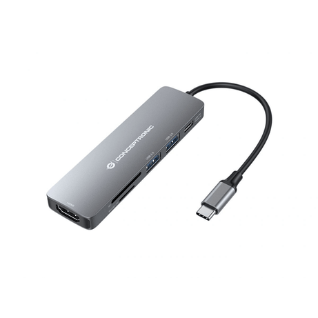 ADAPTADOR USB-C 6EN1 CONCEPTRONIC DONN11 HDMI USB-C USB 3.0 LECTOR SD - Imagen 1 de 3 ADAPTADOR USB-C 6EN1 CONCEPTRONIC DONN11 HDMI USB-C USB 3.0 LECTOR SD - Imagen 1 de 3