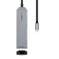 Miniatura 3 de AISENS USB-C dock 5 en 1, USB-C a 1xHDMI, 1xRJ45, 2xUSB, 1xPD, Gris, 15 cm