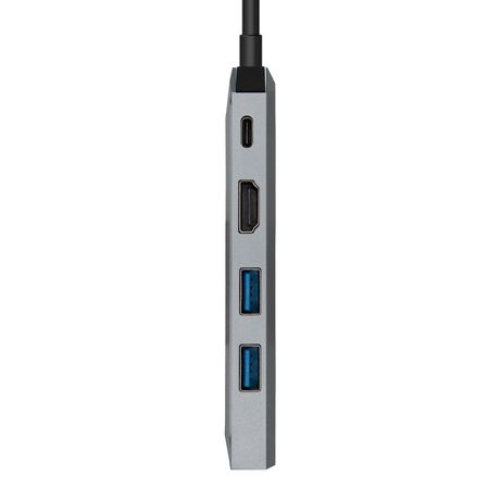 AISENS USB-C dock 5 en 1, USB-C a 1xHDMI, 1xRJ45, 2xUSB, 1xPD, Gris, 15 cm - Imagen 4 de 7 AISENS USB-C dock 5 en 1, USB-C a 1xHDMI, 1xRJ45, 2xUSB, 1xPD, Gris, 15 cm - Imagen 4 de 7