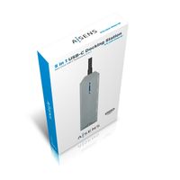 Miniatura 7 de AISENS USB-C dock 5 en 1, USB-C a 1xHDMI, 1xRJ45, 2xUSB, 1xPD, Gris, 15 cm
