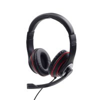 Miniatura 2 de AURICULARES ESTEREO GEMBIRD COLOR NEGRO CON ARO ROJO