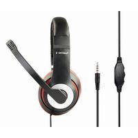 Miniatura 3 de AURICULARES ESTEREO GEMBIRD COLOR NEGRO CON ARO ROJO
