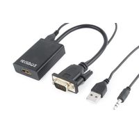 Miniatura 4 de ADAPTADOR GEMBIRD VGA A HDMI 0,15M CON AUDIO 3.5MM