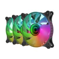 Miniatura 5 de KIT 3xVENTILADOR INTERNO ARGB MARS GAMING MF-3D KIT BLACK 12x12cm ARGB EFECTO ESPEJO INFINITO
