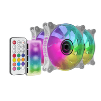 Miniatura 1 de KIT 3xVENTILADOR INTERNO ARGB MARS GAMING MF-3D KIT WHITE 12x12cm ARGB EFECTO ESPEJO INFINITO