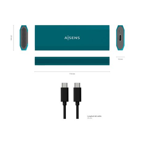 CAJA EXTERNA M.2 (NGFF) ASM2-019BLU SATA/NVME A USB3.1 GEN2, AZUL - Imagen 4 de 8 CAJA EXTERNA M.2 (NGFF) ASM2-019BLU SATA/NVME A USB3.1 GEN2, AZUL - Imagen 4 de 8