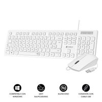 Miniatura 3 de TECLADO Y RATON SUBBLIM SILENCIOSO USB BLANCO
