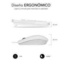 Miniatura 4 de TECLADO Y RATON SUBBLIM SILENCIOSO USB BLANCO