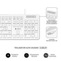 Miniatura 5 de TECLADO Y RATON SUBBLIM SILENCIOSO USB BLANCO
