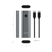 Miniatura 4 de AISENS - CAJA EXTERNA M.2 (NGFF) ASM2-021GR  NVMe A USB3.2 GEN2, GRIS