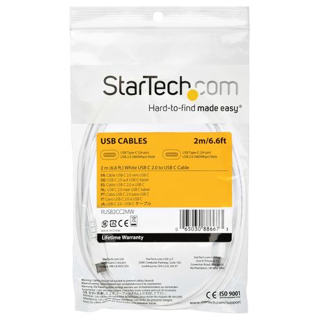 2M USB C CABLE WHITE HIGH QUALITY ARAMID FIB ER - Imagen 6 de 6 2M USB C CABLE WHITE HIGH QUALITY ARAMID FIB ER - Imagen 6 de 6