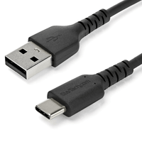 Miniatura 1 de 2M DURABLE USB 2.0 TO USB C CABLE BLACK ARAMID FIB ER