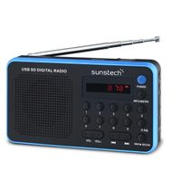 Miniatura 2 de RADIO PORTÁTIL SUNSTECH AM FM 70 PRESINTONIAS ALTAVOZ 1.4W RMS SD USB AUX-IN AZUL RPDS32BL