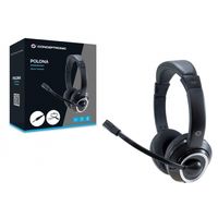 Miniatura 4 de HEADSET CONCEPTRONIC POLONA CONEXION  JACK 3.5MM  MICROFONO FLEXIBLE CONTROL DE VOLUMEN INCLUYE ADAPTADOR 1 A 2 JACKS 3.5MM