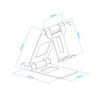 Miniatura 12 de TOOQ Ph-Keops-Alba Soporte sobremesa smartp/tablet