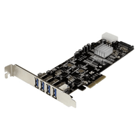 Miniatura 1 de TARJETA PCI EXPRESS 4 PUERTOS USB 3.0 FUENTE SATA MOLEX UA SP