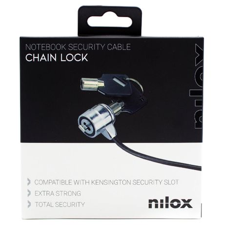 CABLE SEGURIDAD PARA PORTATIL NILOX CON LLAVE 1,8M - Imagen 8 de 11 CABLE SEGURIDAD PARA PORTATIL NILOX CON LLAVE 1,8M - Imagen 8 de 11
