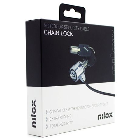 CABLE SEGURIDAD PARA PORTATIL NILOX CON LLAVE 1,8M - Imagen 11 de 11 CABLE SEGURIDAD PARA PORTATIL NILOX CON LLAVE 1,8M - Imagen 11 de 11