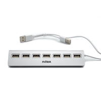Miniatura 1 de HUB NILOX 7x USB C 2.0 ALUMINIO