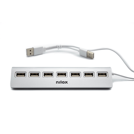 HUB NILOX 7x USB C 2.0 ALUMINIO - Imagen 1 de 11 HUB NILOX 7x USB C 2.0 ALUMINIO - Imagen 1 de 11