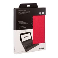 Miniatura 12 de FUNDA TECLADO NILOX USB 10.1" ROJA