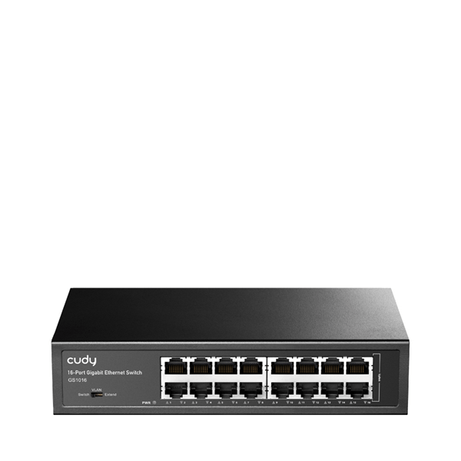 SWITCH 16 PUERTOS 10/100/1000 CUDY GS1016 NEGRO - Imagen 1 de 5 SWITCH 16 PUERTOS 10/100/1000 CUDY GS1016 NEGRO - Imagen 1 de 5