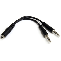 Miniatura 1 de 3.5MM 4 PIN TO 2X 3 PIN 3.5MM