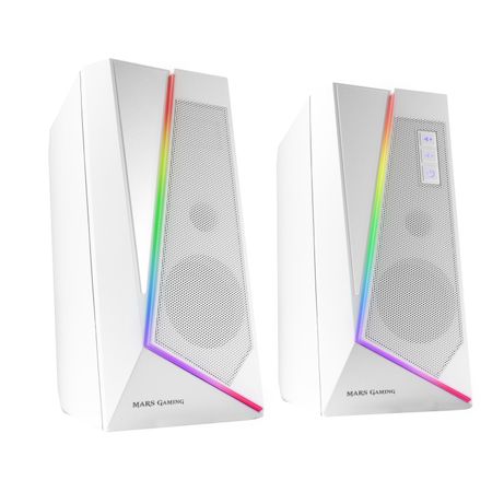 ALTAVOCES 2.0 BLUETOOTH 5.0 MARS GAMING MS7 WHITE 20W RMS ILUMINACION RGB DINAMICO PROCESADOR DSP - Imagen 2 de 12 ALTAVOCES 2.0 BLUETOOTH 5.0 MARS GAMING MS7 WHITE 20W RMS ILUMINACION RGB DINAMICO PROCESADOR DSP - Imagen 2 de 12