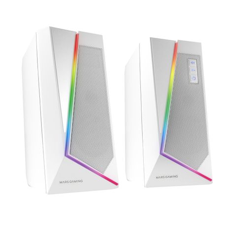 ALTAVOCES 2.0 BLUETOOTH 5.0 MARS GAMING MS7 WHITE 20W RMS ILUMINACION RGB DINAMICO PROCESADOR DSP - Imagen 3 de 12 ALTAVOCES 2.0 BLUETOOTH 5.0 MARS GAMING MS7 WHITE 20W RMS ILUMINACION RGB DINAMICO PROCESADOR DSP - Imagen 3 de 12