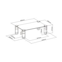 Miniatura 6 de AISENS - SOPORTE ELEVADOR CRISTAL PARA MONITOR/PORTÁTIL, NEGRO