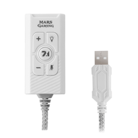 Miniatura 1 de TARJETA DE SONIDO USB 7.1  MARS GAMING MSC2 WHITE SONIDO PROFESIONAL CONEXION JACK 3.5mm Y PUERTO USB