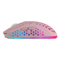 Miniatura 4 de MOUSE INALAMBRICO MARS GAMING MMW3 PINK USB 2.4G BATERIA RECARGABLE 3200DPI ULTRALIGERO HIVE ILUMINACION RGB FLOW