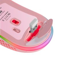 Miniatura 6 de MOUSE INALAMBRICO MARS GAMING MMW3 PINK USB 2.4G BATERIA RECARGABLE 3200DPI ULTRALIGERO HIVE ILUMINACION RGB FLOW