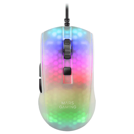 MOUSE MARS GAMING MMR TRANSLUCIDO WHITE OPTICO 12800DPI ULTRA LIGERO 58g ILUMINACION RGB SWITCHES MECANICOS HUANO PROGRAMABLES - Imagen 1 de 7 MOUSE MARS GAMING MMR TRANSLUCIDO WHITE OPTICO 12800DPI ULTRA LIGERO 58g ILUMINACION RGB SWITCHES MECANICOS HUANO PROGRAMABLES - Imagen 1 de 7