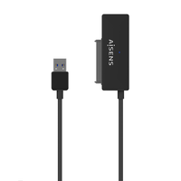 Miniatura 1 de AISENS Adaptador ASE-35C02B SATA a USB-C USB 3.0/USB3.1 GEN1 para Discos Duros 2.5?” y 3.5?” con A