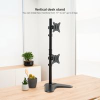 Miniatura 5 de SOPORTE MESA MONITOR/TV TOOQ DB1703TNV-B 17´´/32´´ MAX.9KG NEGRO 2 BRAZOS VERTICALES