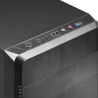 Miniatura 5 de TACENS  ACM500 Caja PC Compacta Micro ATX y Fuente PC 500W USB 3.0 Aluminio  Negro Incluye Fuente