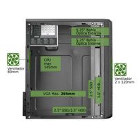 Miniatura 8 de TACENS  ACM500 Caja PC Compacta Micro ATX y Fuente PC 500W USB 3.0 Aluminio  Negro Incluye Fuente