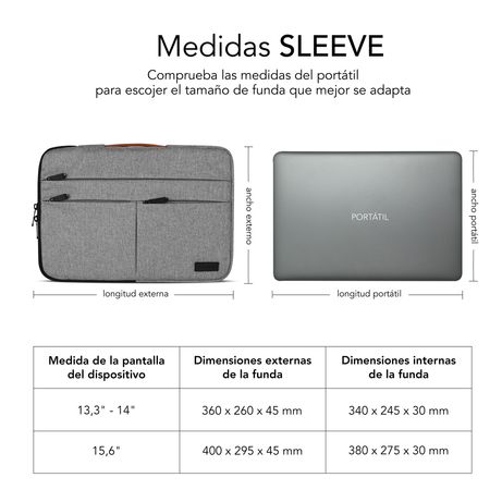 AIR PADDING 360 SLEEVE 15,6" LIGHT GREY - Imagen 8 de 8 AIR PADDING 360 SLEEVE 15,6" LIGHT GREY - Imagen 8 de 8