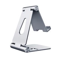 Miniatura 2 de AISENS Soporte De Sobremesa Tamaño M Ajustable (2 Pivotes) Para Movil / Tablet, Plata