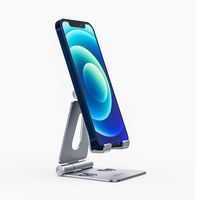 Miniatura 4 de AISENS Soporte De Sobremesa Tamaño M Ajustable (2 Pivotes) Para Movil / Tablet, Plata