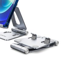 Miniatura 5 de AISENS Soporte De Sobremesa Tamaño M Ajustable (2 Pivotes) Para Movil / Tablet, Plata